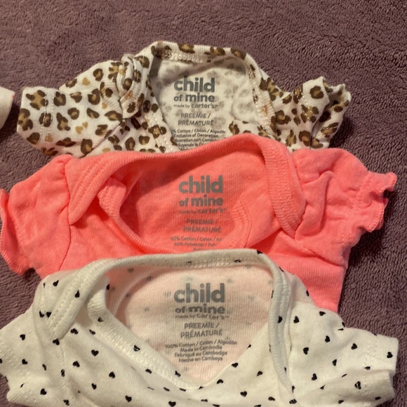 🔥4/20! 5 carters baby girl preemie onesies. - Picture 7 of 8